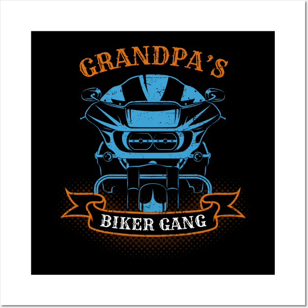 Grandpa's Biker Gang Father's Day Wall Art by DwiRetnoArt99